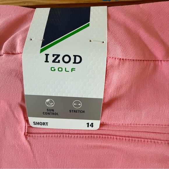 IZOD NEW Golf Shorts 3 set Coral pink purple ladies 14 moisture wicking stretch - Picture 6 of 15